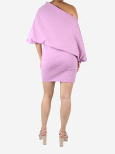 Attico Pink jersey draped mini dress - size S