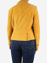 Load image into Gallery viewer, Yellow suede blazer - size US 10 Coats &amp; Jackets Akris 
