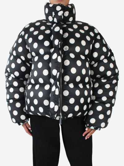 Black polka dot reversible puffer jacket - size UK 10 Coats & Jackets Richard Quinn 