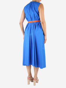 Roksanda Blue alenya belted cotton-poplin dress - size UK 10