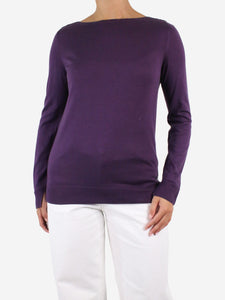 Loro Piana Purple lightweight knit crewneck - size IT 42
