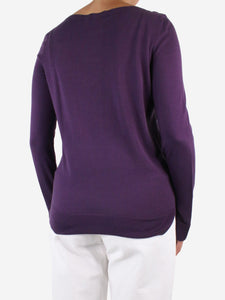 Loro Piana Purple lightweight knit crewneck - size IT 42