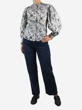 Load image into Gallery viewer, White printed collarless shirt - size FR 38 Tops Isabel Marant Etoile 
