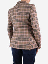 Load image into Gallery viewer, Brown checked wool-blend blazer - size FR 38 Coats &amp; Jackets Maje 

