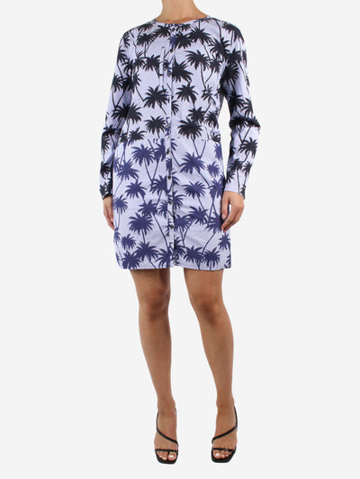 Blue palm tree printed dress - size US 6 Dresses Thomas Maier 