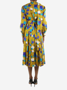 Gucci Yellow floral belted maxi dress - size IT 38