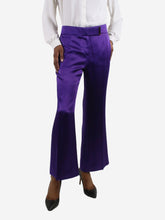 Load image into Gallery viewer, Purple satin trousers - size IT 38 Trousers Tom Ford 
