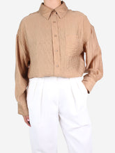Load image into Gallery viewer, Brown button-up shirt - size S Tops Anine Bing 
