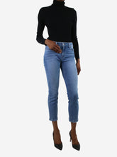 Load image into Gallery viewer, Blue cropped mid-rise jeans - Brand size 24 Trousers Paige 

