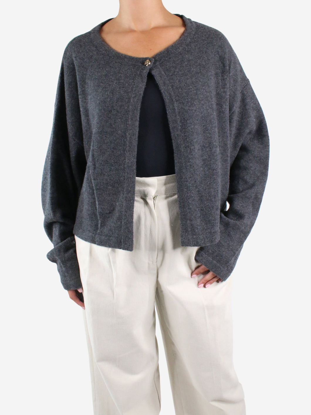 Grey open cardigan - size S Knitwear by Aylin Koenig 