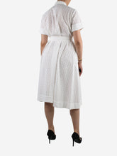 Load image into Gallery viewer, White button-up broderie anglaise midi dress - size L Dresses Lisa Marie Fernandez 
