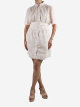 Load image into Gallery viewer, Pink floral printed shirt dress with belt - size FR 48 Dresses Soeur 
