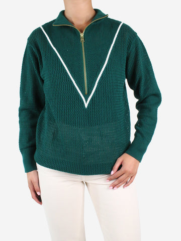 Green quarter zip knit jumper - size S Tops Varley 
