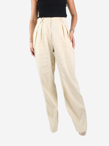 Cream wide-leg trousers - size FR 36 Trousers Rohe 
