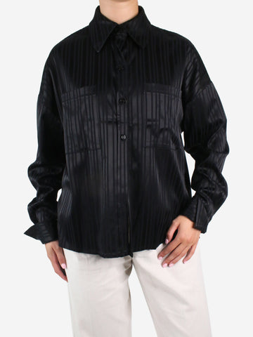 Black striped button-up shirt - size EU 36 Tops ILA 