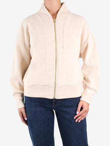 Cream ribbed zip-up jumper - size S Coats & Jackets Varley 