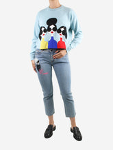 Load image into Gallery viewer, Blue embroidered boxy sweater - size S Knitwear Alice + Olivia 
