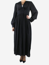 Load image into Gallery viewer, Black V-neckline maxi dress - size S Dresses Wiggy Kit 
