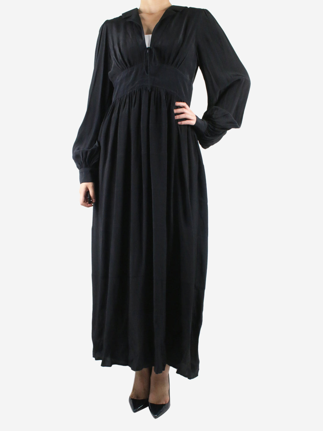 Black V-neckline maxi dress - size S Dresses Wiggy Kit 