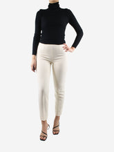 Load image into Gallery viewer, Cream high-rise tailored trousers - size UK 8 Trousers Emilia Wickstead 
