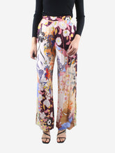 Load image into Gallery viewer, Etro Pink floral light straight-leg trousers - size UK 8 Trousers Etro 
