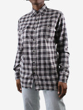 Load image into Gallery viewer, Grey check pocket shirt - size S Tops Saint Laurent 
