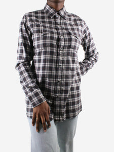 Saint Laurent Grey check pocket shirt - size S