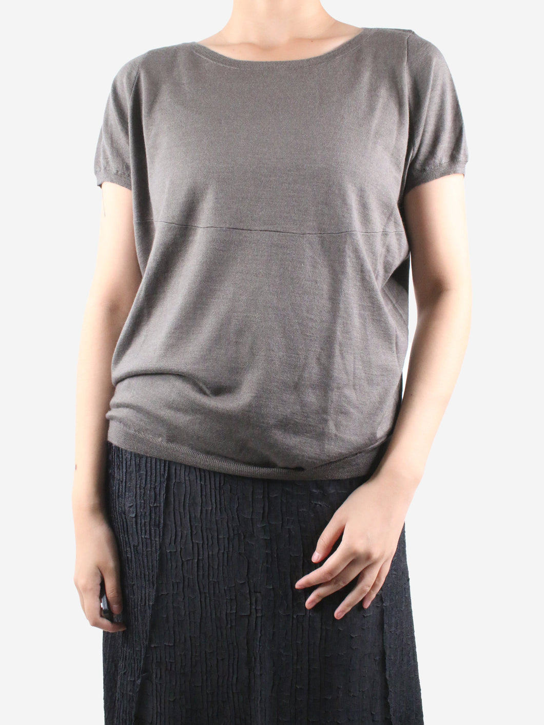 Grey cashmere T-shirt - size Tops Brunello Cucinelli 
