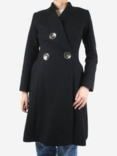 Load image into Gallery viewer, Black fitted wool coat - size UK 4 Coats &amp; Jackets Stella McCartney 
