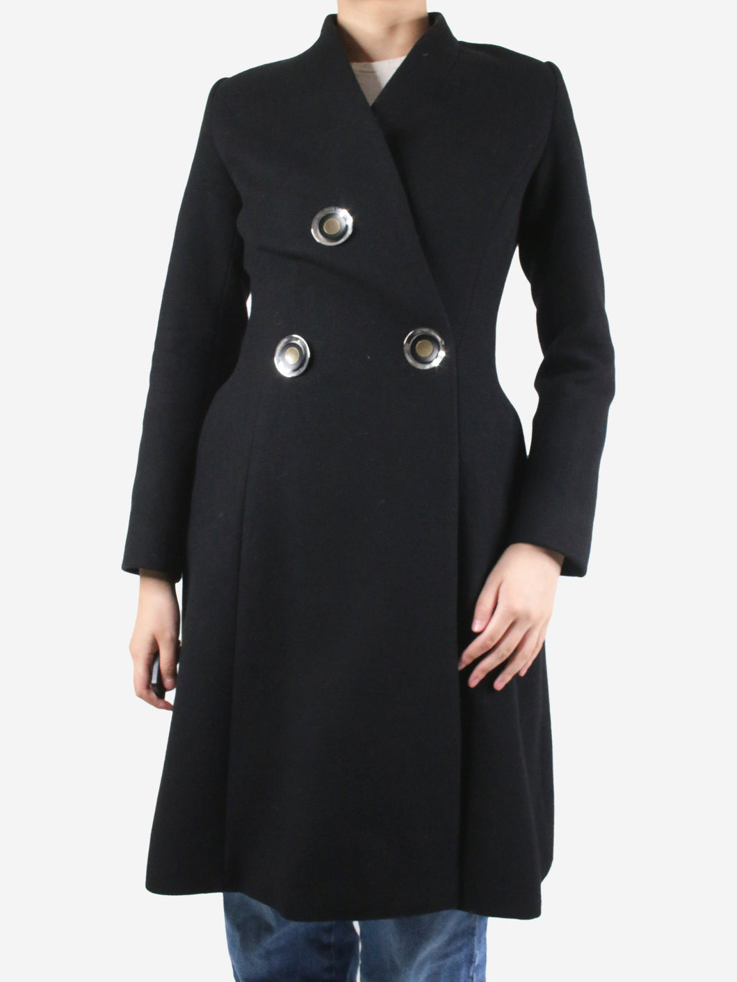 Black fitted wool coat - size UK 4 Coats & Jackets Stella McCartney 