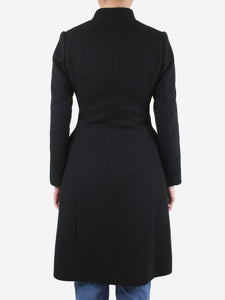 Stella McCartney Black fitted wool coat - size UK 4
