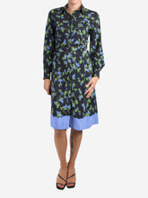 Load image into Gallery viewer, Black floral printed silk shirt dress - size FR 36 Dresses Altuzarra 

