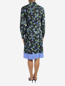 Altuzarra Black floral printed silk shirt dress - size FR 36