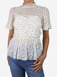 Rebecca Taylor White star printed corset top - size US 2