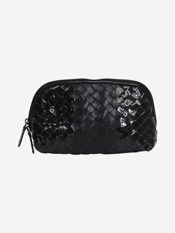 Black Intrecciato leather makeup bag Wallets, Purses & Small Leather Goods Bottega Veneta 