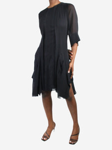 Chloe Black sheer-sleeved dress - size FR 42