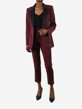 Load image into Gallery viewer, Red blazer and trousers suit set - size UK 6 Suits Racil 
