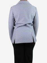 Load image into Gallery viewer, Blue printed single breasted jacket - size IT 44 Coats &amp; Jackets Miu Miu 
