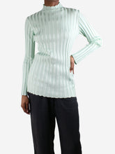 Load image into Gallery viewer, Green ribbed high-neck top - size EU 32 Knitwear Jil sander 
