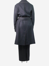 Load image into Gallery viewer, Navy belted coat - size UK 14 Coats &amp; Jackets Joseph 
