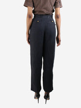 Load image into Gallery viewer, Black high-rise trousers - size UK 6 Trousers Chanel Boutique 

