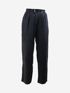 Chanel Boutique Black high-rise trousers - size UK 6
