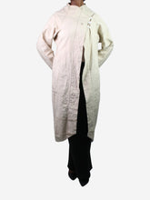 Load image into Gallery viewer, Cream linen pocket coat - size Coats &amp; Jackets Unbranded 
