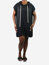 Load image into Gallery viewer, Black short-sleeved hoodie - size UK 12 Tops Rick Owens 
