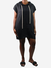 Load image into Gallery viewer, Black short-sleeved hoodie - size UK 12 Tops Rick Owens 
