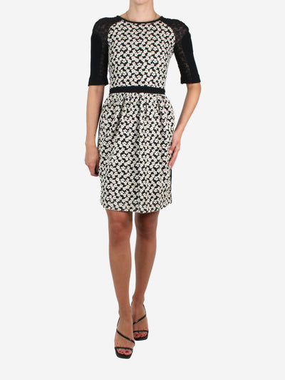 Black floral embroidered dress - size UK 6 Dresses Preen by Thornton Bregazzi 