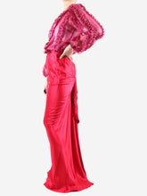 Load image into Gallery viewer, Red silk maxi skirt - size UK 10 Skirts Ralph Lauren 
