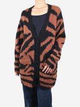 Load image into Gallery viewer, Brown animal print button-up cardigan - size M Knitwear Dries Van Noten 
