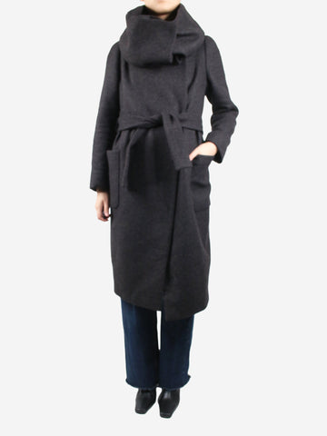Grey wool blend coat with oversized collar - size UK 10 Coats & Jackets Max Mara Atelier 