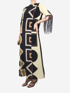 Louisa Parris Black geometric printed dress - size M